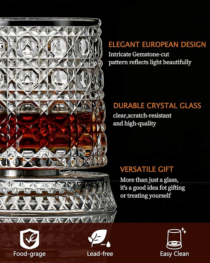 CEEFU 360° Spinning Whiskey Glasses Set - Image 5