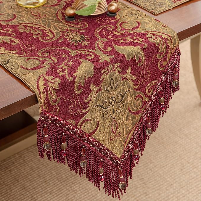 Loom and Mill Luxury Vintage Chenille Table Runner 60 Inches Long, 13x60 inch - Image 6
