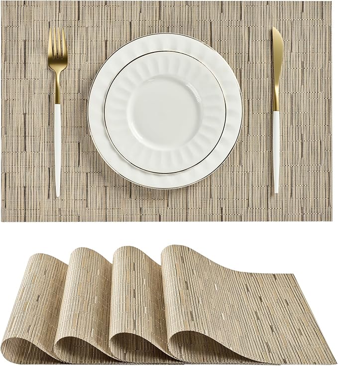 Leetaltree Light Brown Placemats Set of 4 by Leetaltree-ArtatEveryTable