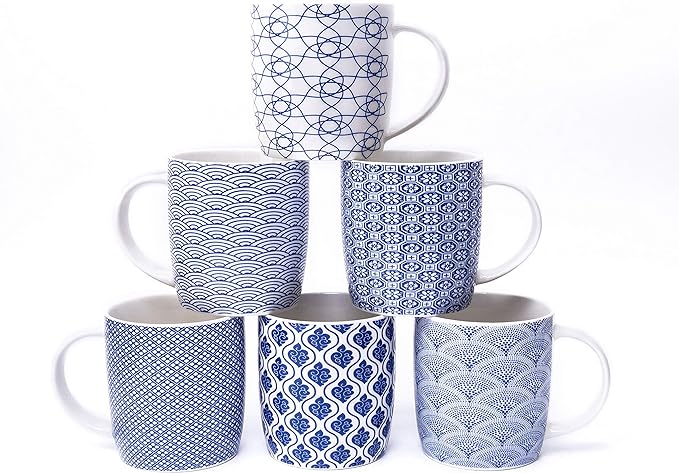 Set of 6 11.5 oz Coffee Mugs by MACHUMA