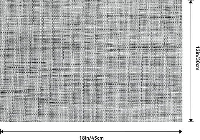 Leetaltree Linen Grey Placemats Set of 12 - Image 9