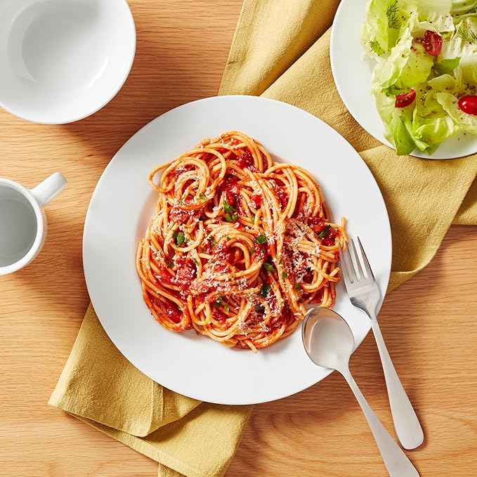 Amazon Basics 16-Piece Porcelain Dinnerware Set, Microwave and Dishwasher Safe - Image 8
