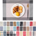 Placemats Set of 6 Washable Indoor | Outdoor Vinyl Place Mats by CADONO