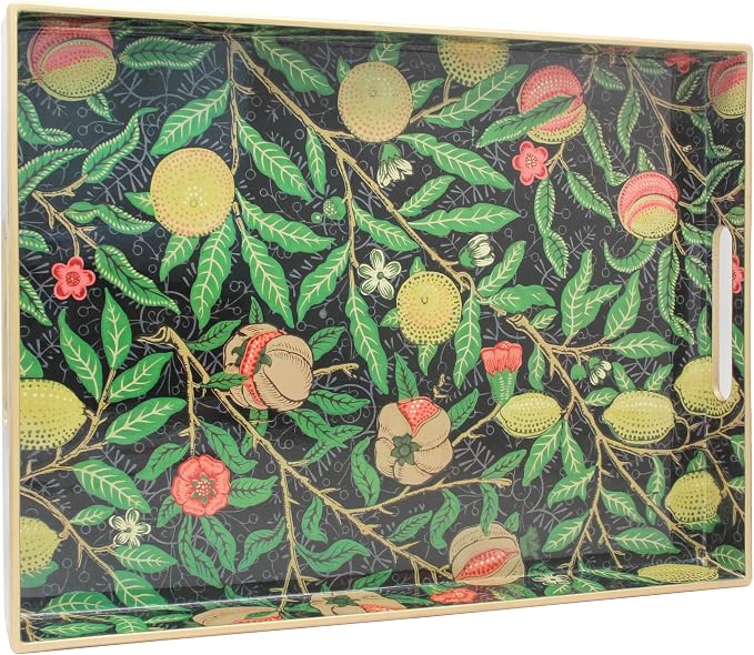 15.8" x 11.8" Black Plastic Serving Tray by Unknown