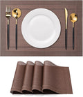 Placemats Set of 4 Washable Indoor | Outdoor Vinyl Place Mats by CADONO