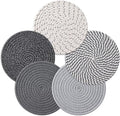 7 Inch Trivets for Hot Dishes, Pot Holders for Kitchen, Hot Pads, Coasters | 5 by Unknown