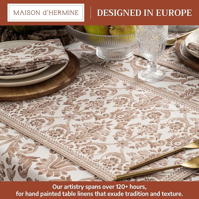 Maison d' Hermine Placemats Set of 4 Reusable 100% Cotton | Cloth Place Mats - Image 2