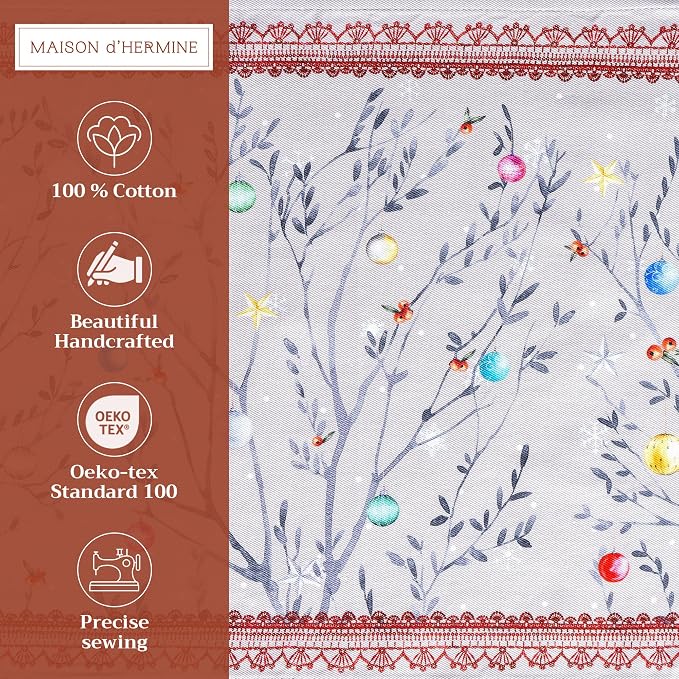 Maison d' Hermine Placemats Set of 4 Reusable 100% Cotton | Cloth Place Mats - Image 2