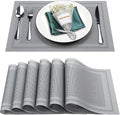 Placemats Set of 6, Vinyl PVC Heat Resistant Washable Placemats Set, Non Slip by BxzanDya-LifeSmartMaker