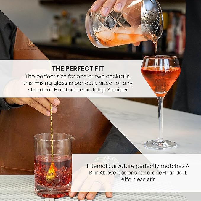 A Bar Above Cocktail Mixing Glass, Botanica Style Stirring Pitcher, 18 Oz - Image 4