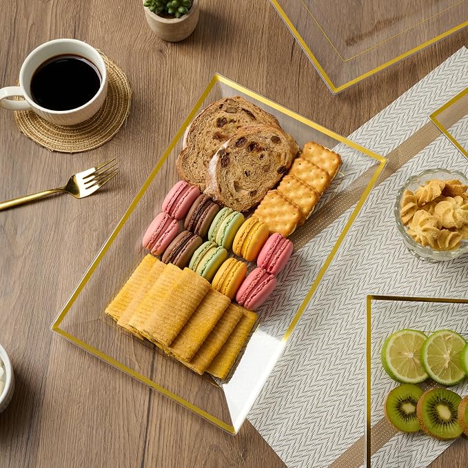 FOCUSLINE 8 PCS Plastic Serving Trays - Image 8