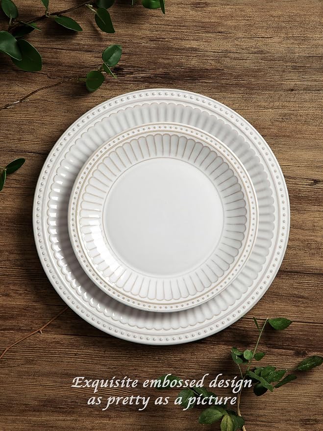 Famiware Ceramic Plates and Bowls Sets, Chip & Scratch Resistant, Microwave & - Image 5