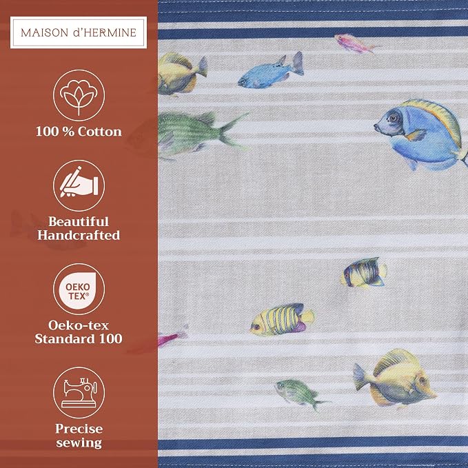 Maison d' Hermine Placemats Set of 4 Reusable 100% Cotton | Cloth Place Mats - Image 2