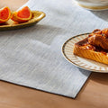 Rustic Cotton Linen Table Runner, 13x108 Inches Blue | Farmhouse Style Linen by ZEEMARTONLINE