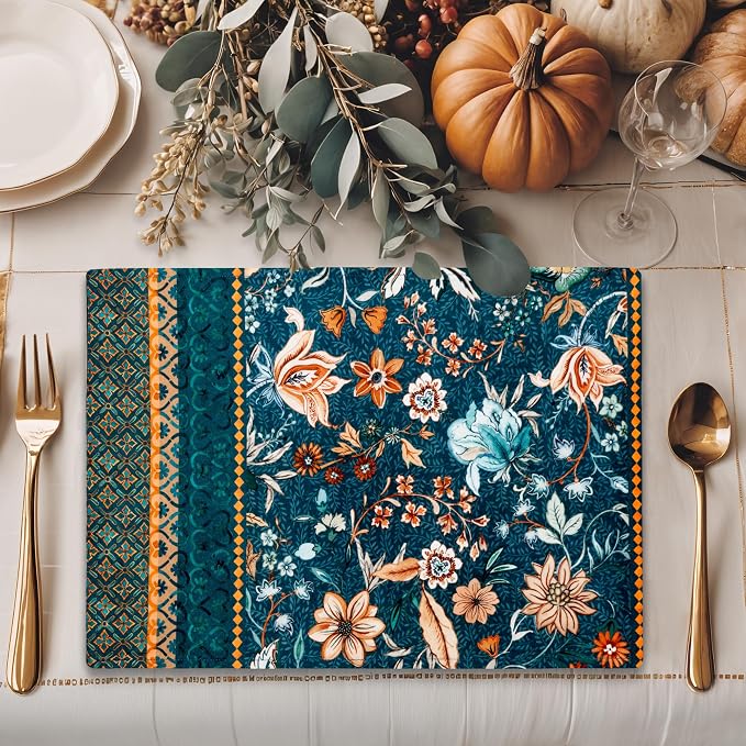 Maison d' Hermine Placemats Set of 4 Reusable 100% Cotton | Cloth Place Mats - Image 6