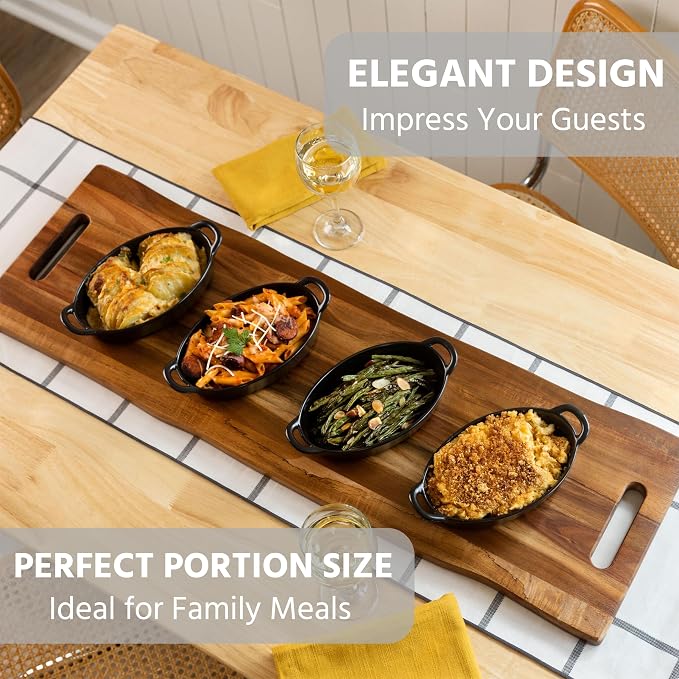 Oval Au Gratin Baking Dishes for Oven Safe and Microwave Cooking and Baking - Image 3