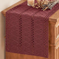Artoid Mode Red Woven Farmhouse Hollow Table Runner 12x120 Inch | Holiday by ArtoidMode