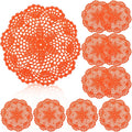 10 Pcs 8 Inch Cute Crochet Doilies Crochet Flower Coasters Handmade Cotton by Gandeer