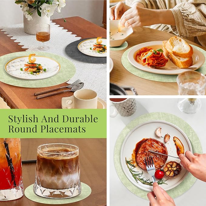 Fyvva Placemats Set of 6, Stain & Scratch Resistant, - Image 7