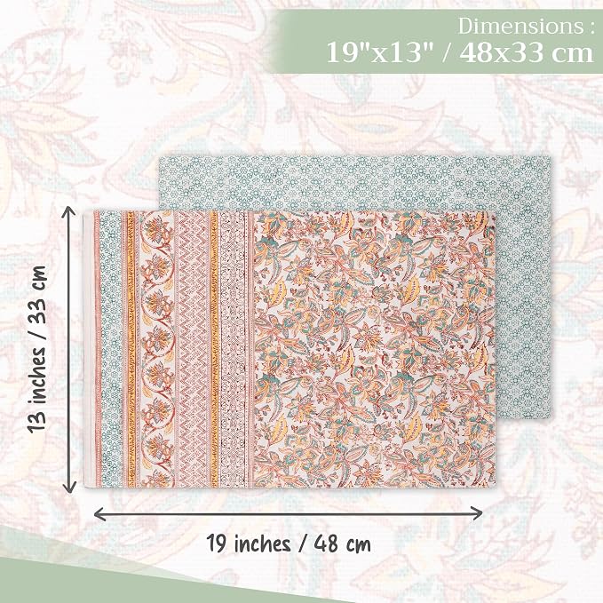 Maison d' Hermine Placemats Set of 4 Reusable 100% Cotton | Cloth Place Mats - Image 4