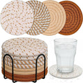 8 Pack Absorbent Coasters Set for Drinks by AUMISKY