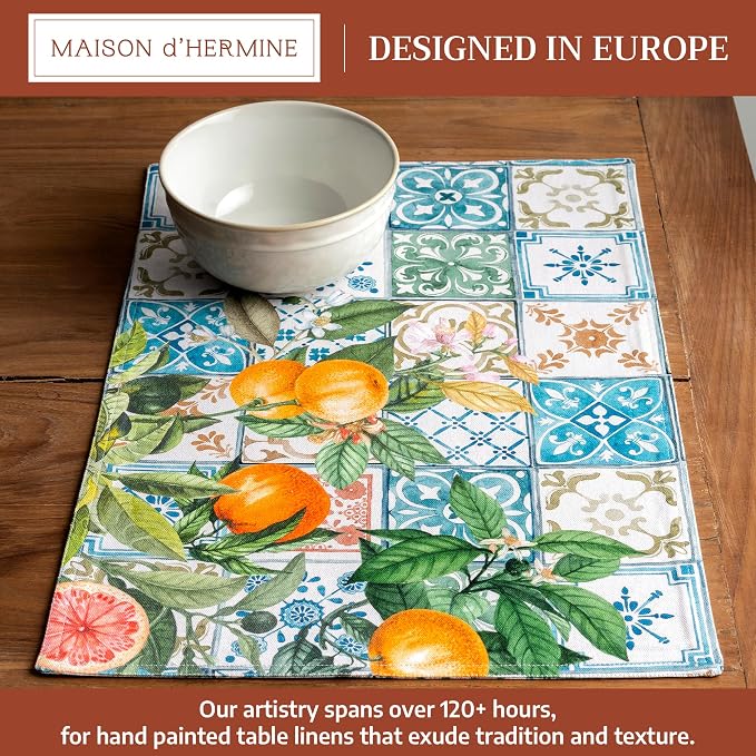 Maison d' Hermine Placemats Set of 4 Reusable 100% Cotton | Cloth Place Mats - Image 2