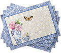 Maison d' Hermine Placemats Set of 4 Reusable 100% Cotton | Cloth Place Mats by MaisondHermine