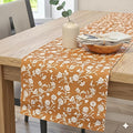 Floral Table Runner 72 Inches Long wih Flowers Botanical Design Rustic Vintage by OveeshaHomeDecor
