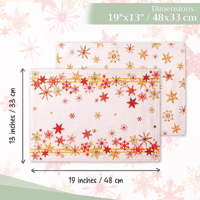 Maison d' Hermine Placemats Set of 4 Reusable 100% Cotton | Cloth Place Mats - Image 4