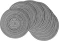 MIAOMIAO Round Placemats Set of 6 Woven Braided Place Mats | 14.5 Inch Cotton by Unknown