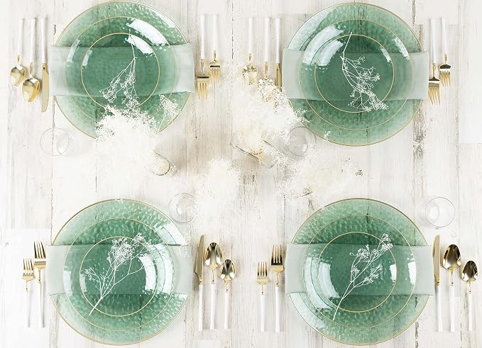 PLASTICPRO 32 Piece Combo Plates Set includes 16-7'' inch Plate & 16-10'' inch - Image 3