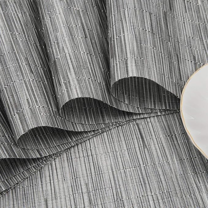 SHACOS Round Table Placemats Set of 4 Wedge Placemats Heat Resistant Woven - Image 9