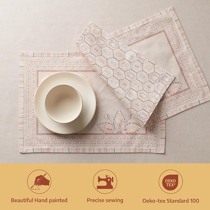 Maison d' Hermine Placemats Set of 4 Reusable 100% Combed Cotton | Cloth Place - Image 2