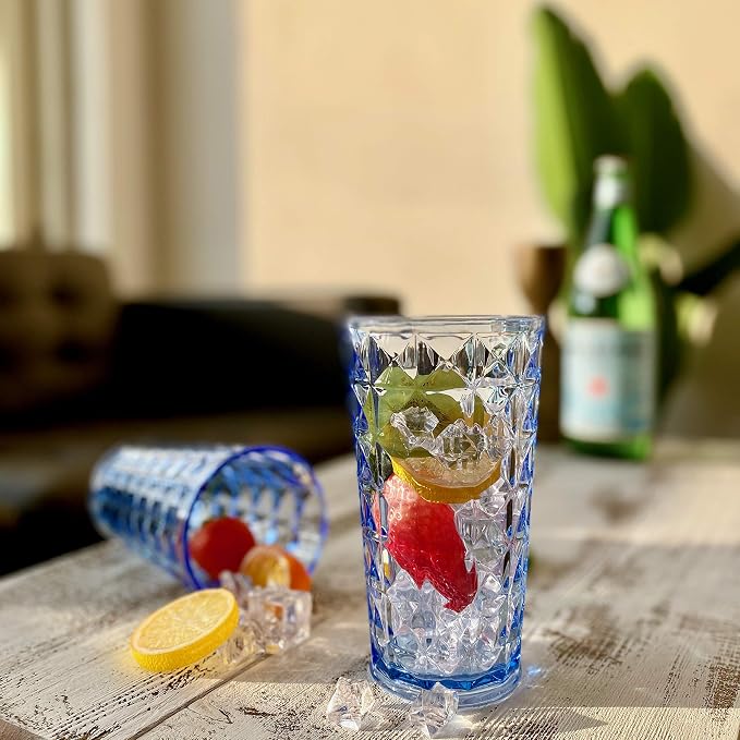 KLIFA- CUPID- 16 & 21 ounce, Acrylic Drinking Glasses, Tumbler Highball Glass - Image 5