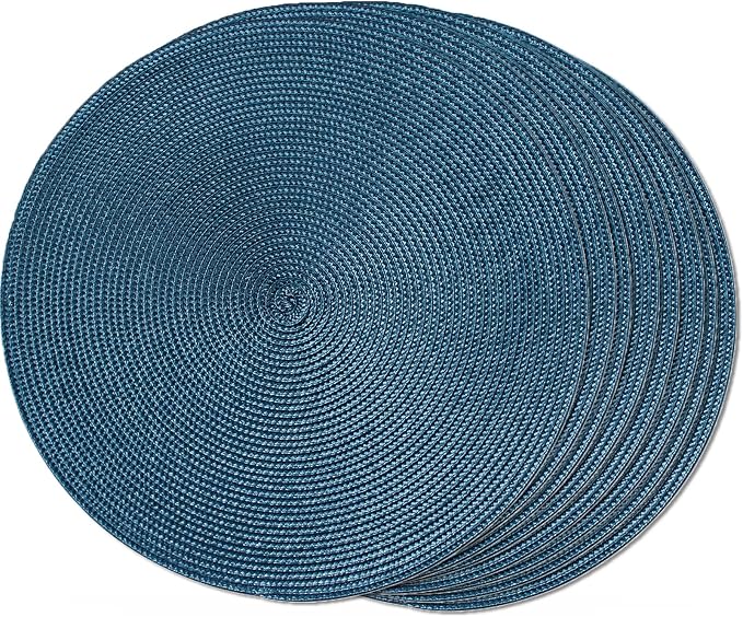 FunWheat Round Braided Placemats Set of 8 Place Mats by FunWheat