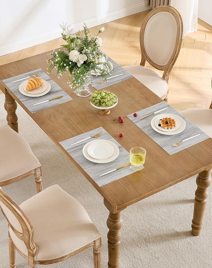 Leetaltree Lightsteel Black Placemats Set of 12 - Image 6