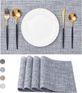 Placemats Set of 4 Washable Indoor | Outdoor Vinyl Place Mats by CADONO