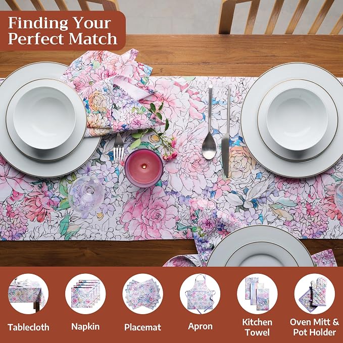 Maison d' Hermine Table Runner 100% Cotton 14.50" x 108" | Table Runners 108 - Image 4