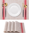 Placemats Set of 4 Washable Indoor | Outdoor Vinyl Place Mats by CADONO