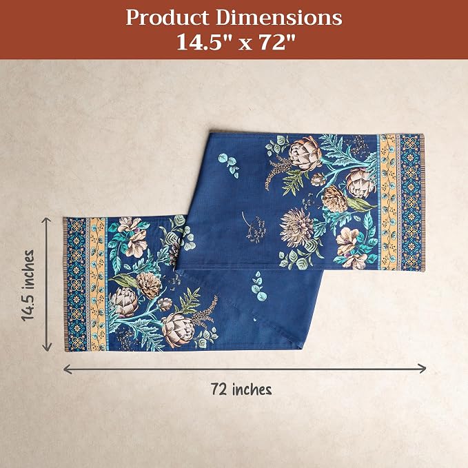 Maison d' Hermine Table Runner 100% Combed Cotton 14.5"x72" | Table Runners 72 - Image 5