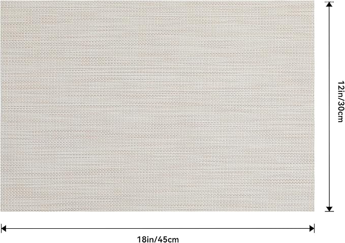 Leetaltree Beige White Placemats Set of 24 - Image 9