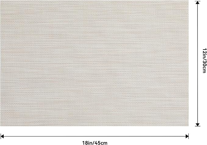 Leetaltree Beige White Placemats Set of 16 - Image 9