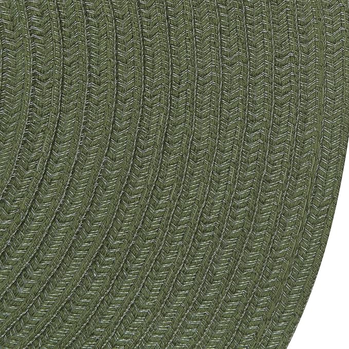 SHACOS Round Placemats Set of 12 Washable 15 inch Round Table Mats Cotton - Image 8