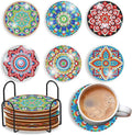 6 pcs Diamond Painting Coasters | Diamond Art Coasters | Mandala Diamond Art by LGANHAPY