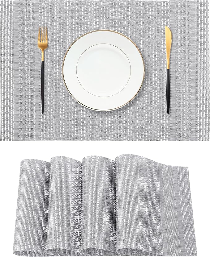 Leetaltree Lunar Grey Placemats Set of 4 by Leetaltree-ArtatEveryTable