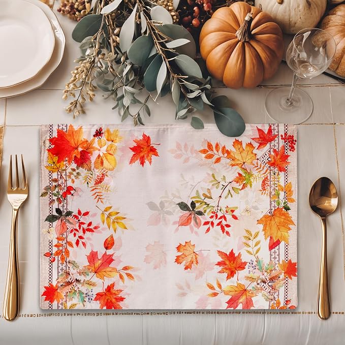 Maison d' Hermine Placemats Set of 4 Reusable 100% Cotton | Cloth Place Mats - Image 5