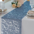Snowkingdom 2Pcs Navy Blue Silver Table Runner Sparkly Party Decor | Glitter by Snowkingdom