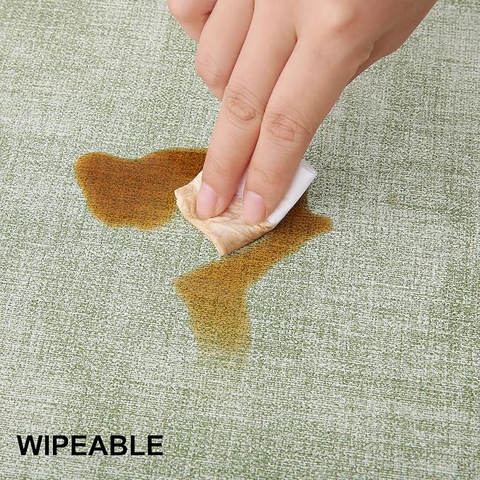 Faux Leather Heat Resistant Placemats 4 Packs, Waterproof Wipeable Dining PU - Image 5