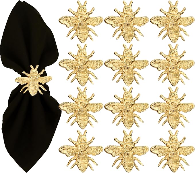 ALPHA Living HOME Decorative Bee Napkin Rings by ALPHALivingHOME
