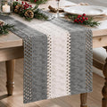 Artoid Mode Grey Farmhouse Woven Table Runner 12x60 Inch | Seasonal Holiday by ArtoidMode